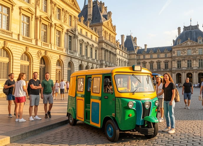 Touk-touk près du Louvre